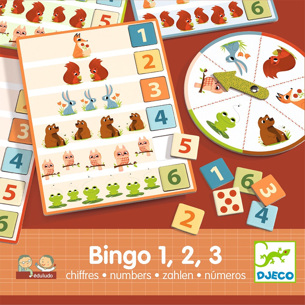 Djeco Toys and games Educational games - Eduludo Bingo 1, 2, 3 numbers