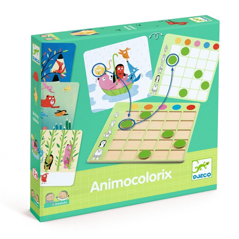 Djeco εκπαιδευτικό παιχνίδι λογικής σκέψης & χρωμάτων Animo Colorix