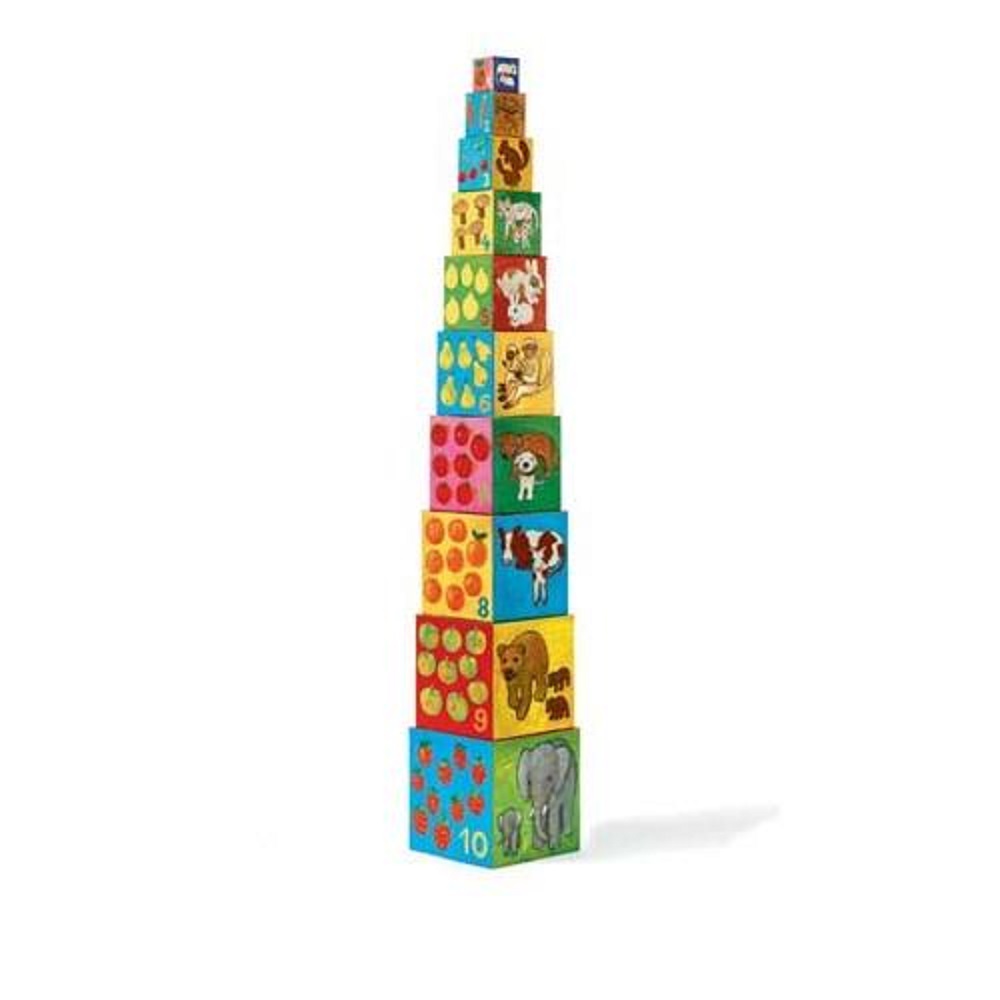 Djeco Cubes for infants 10 my friends blocks