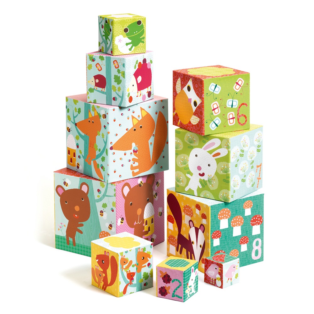 Djeco Cubes for infants 10 forest blocks