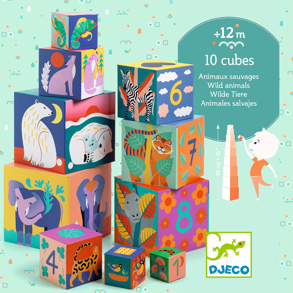 Djeco Toys and games Early years - Blocks for infants Wild animals
