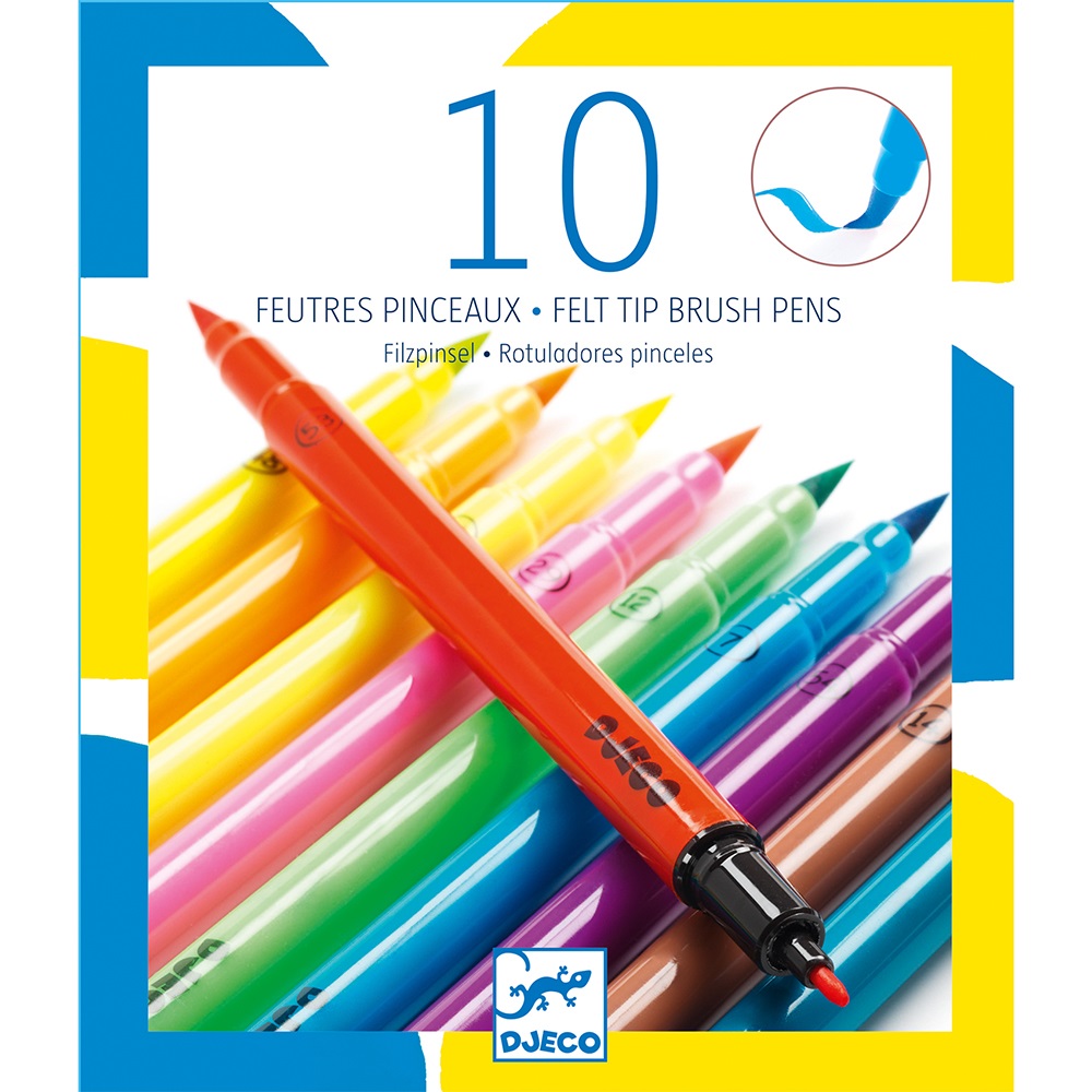 Design The colours - For older children 10 felt brushes - Pop colours