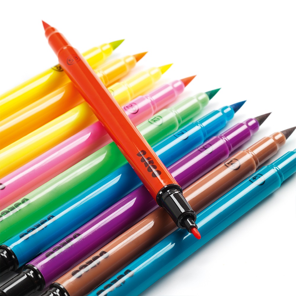 Design The colours - For older children 10 felt brushes - Pop colours