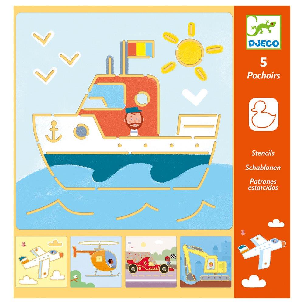 Djeco Design Small gifts - Stencils Tranports & co