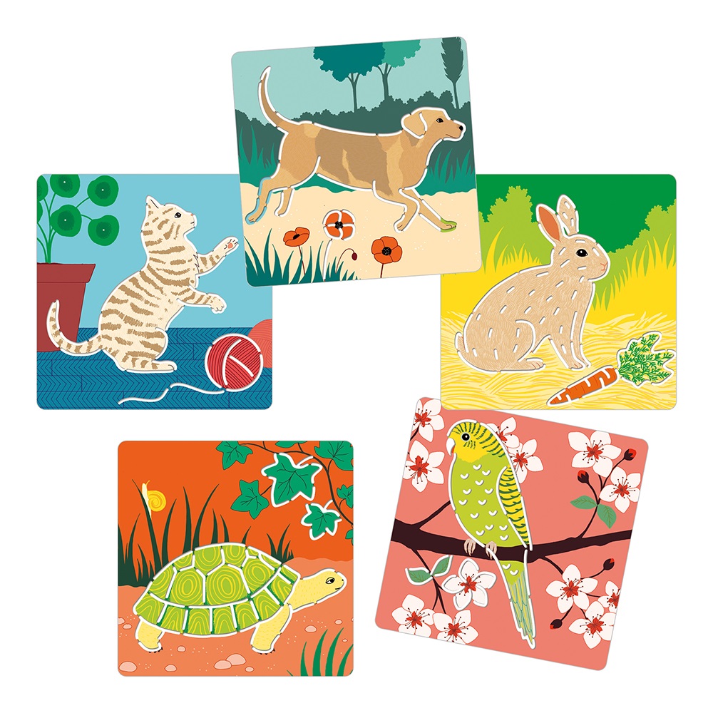 Djeco Small gifts for older ones - Stencils Cute companions