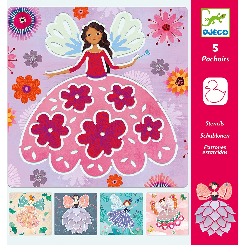 Djeco Small gifts for older ones - Stencils Fairies