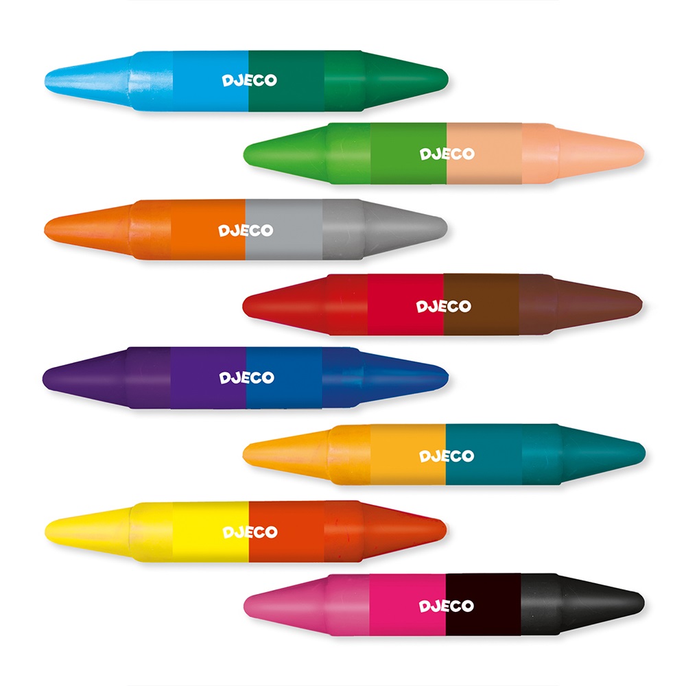Djeco The colours 8 twins crayons