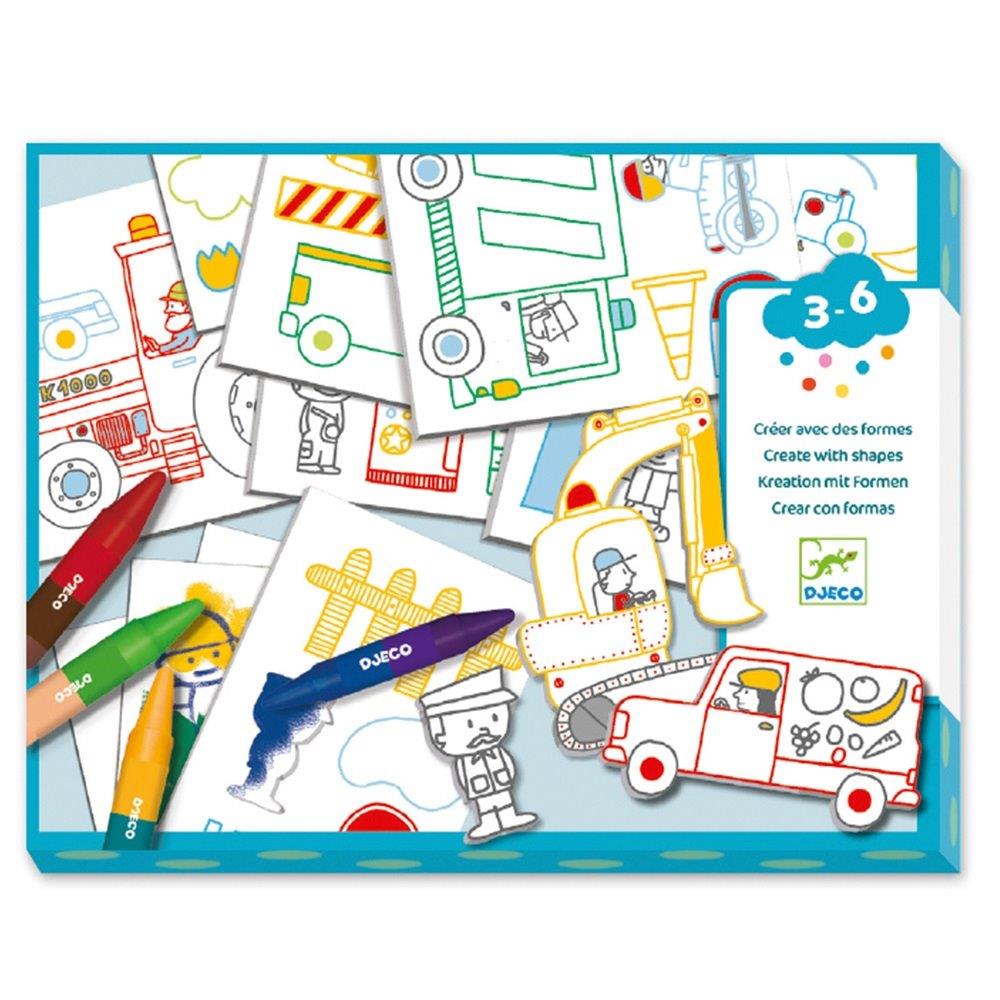 Design For little ones - Create with shapes A world to create, cars
