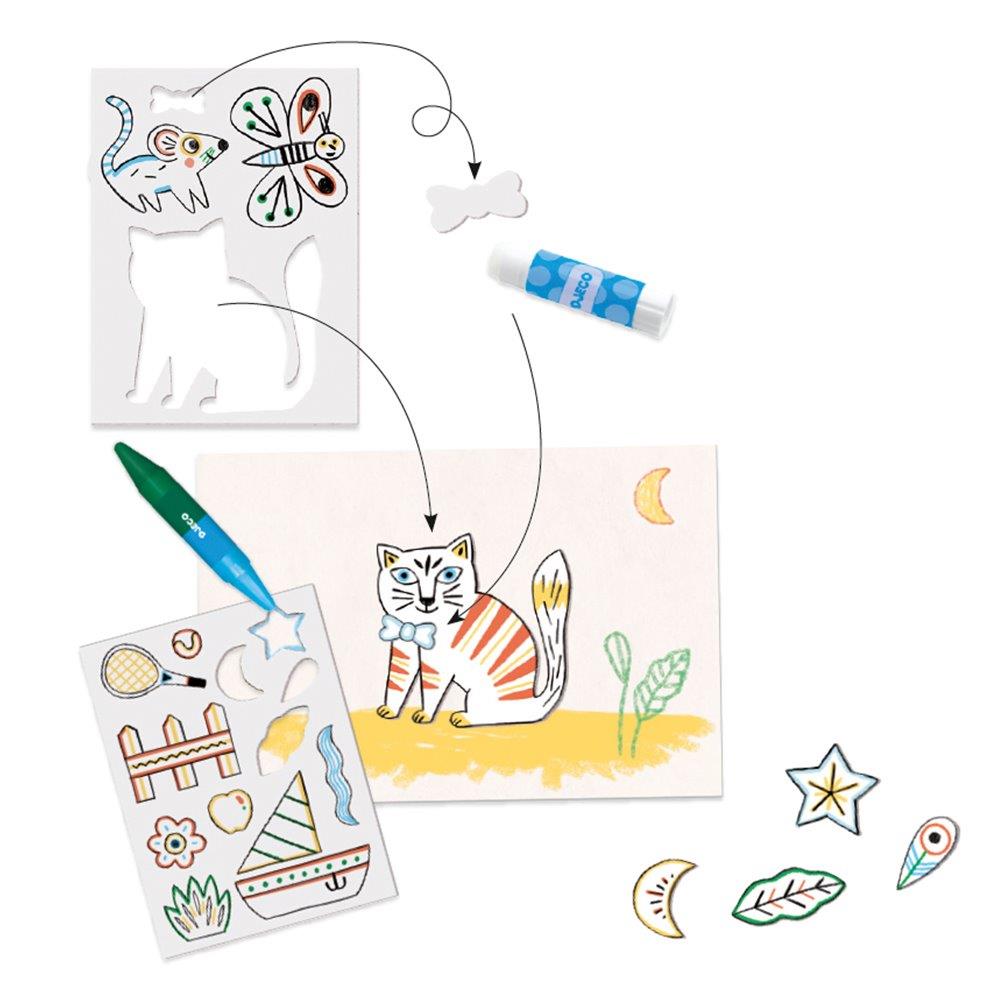 Design For little ones - Create with shapes A world to create, animals