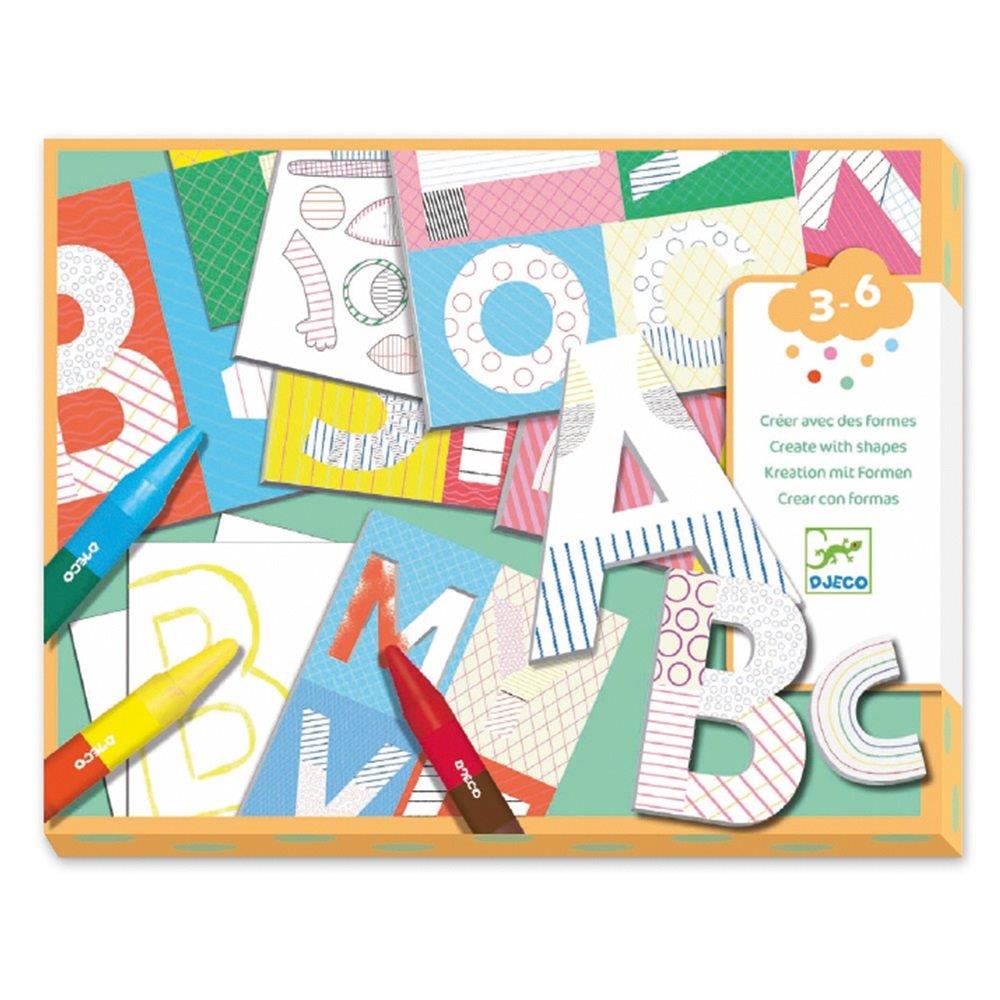 Design For little ones - Create with shapes A world to create, letters
