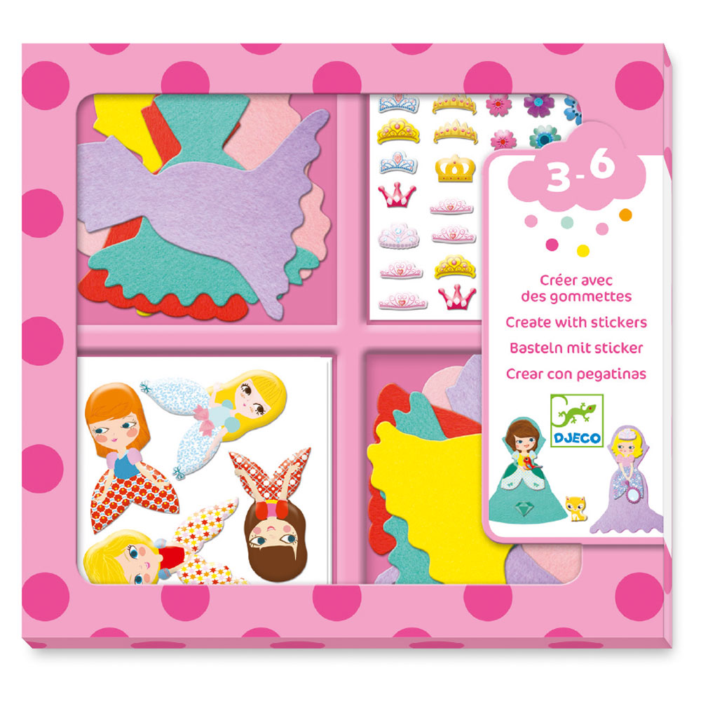 Djeco Small gift for little ones - Stickers I love princesses