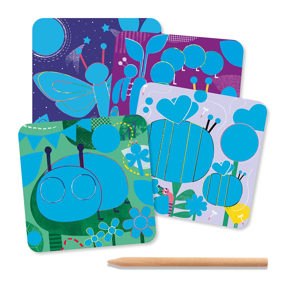 Djeco Small gift for little ones - Scratch cards Bugs