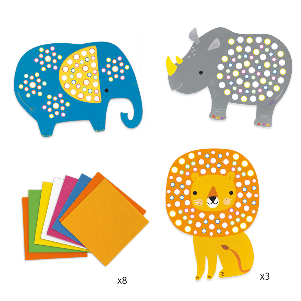 Djeco Young children - Collages Jungle douce