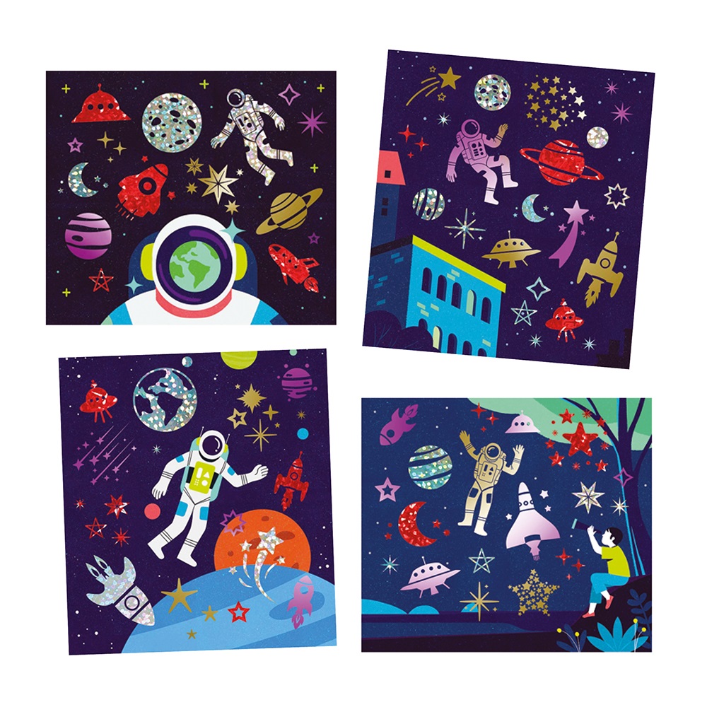 Design For older children - Artistic Patch Metal Collages - Cosmos