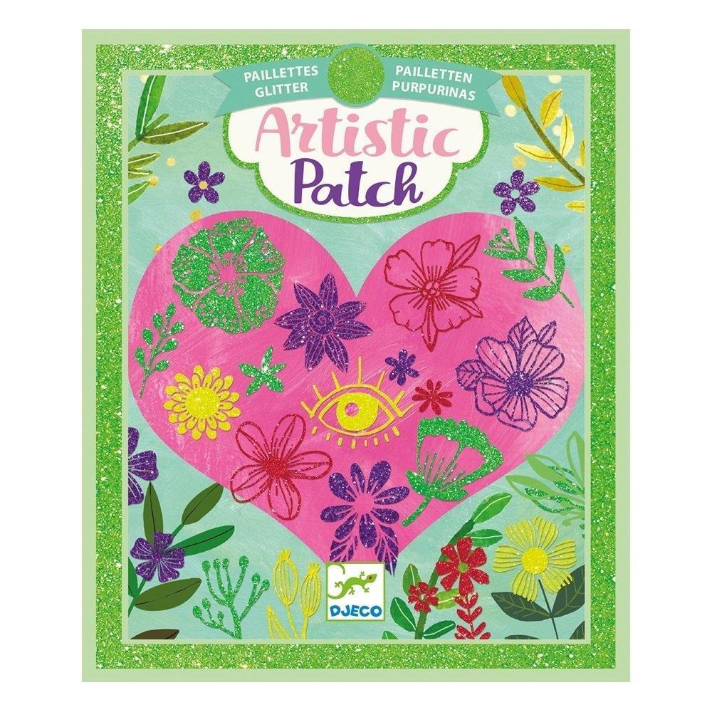 Design For older children - Artistic Patch Glitter Collages - Petals