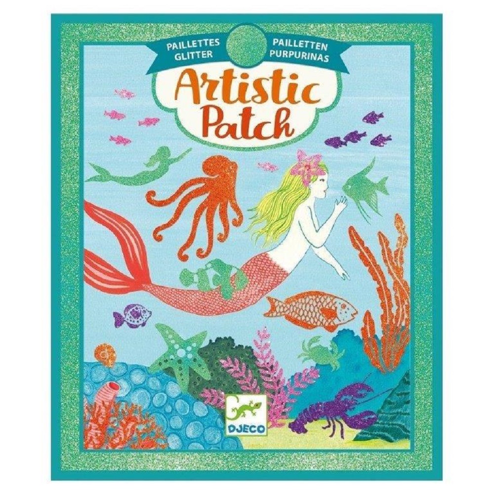 Design For older children - Artistic Patch Glitter Collages - Ocean
