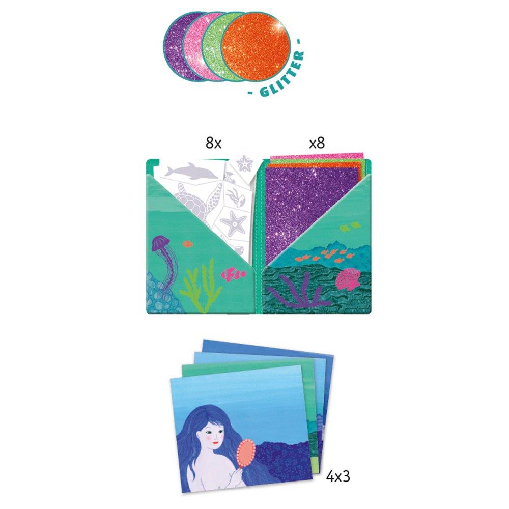 Design For older children - Artistic Patch Glitter Collages - Ocean