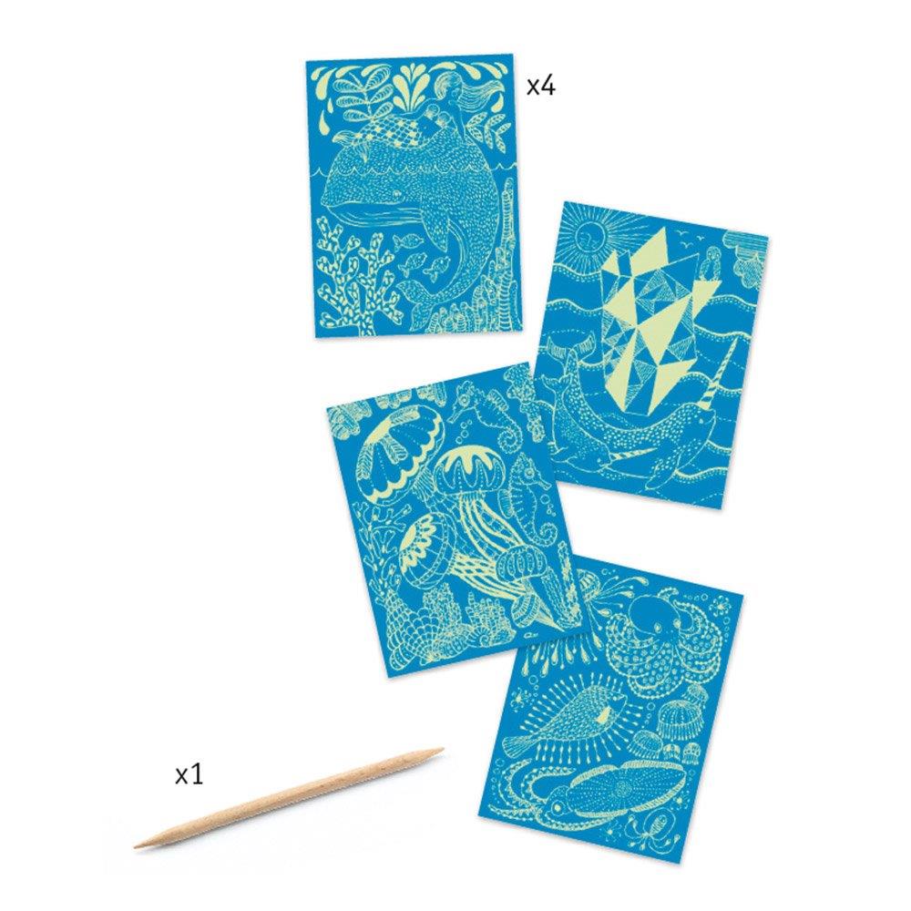 Djeco Design Small gifts - Scratch cards Sea life