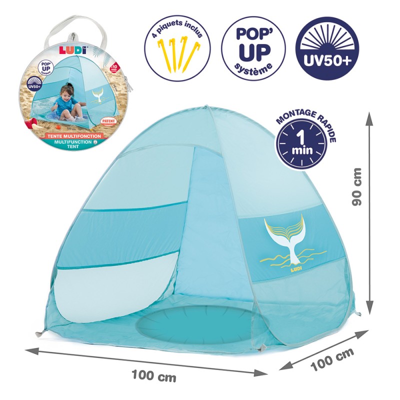 Ludi pop-up τέντα μωρού με πισίνα και UV50+ 'Τιρκουάζ' Ludi pop-up τέντα μωρού με πισίνα και UV50+ 'Τιρκουάζ'