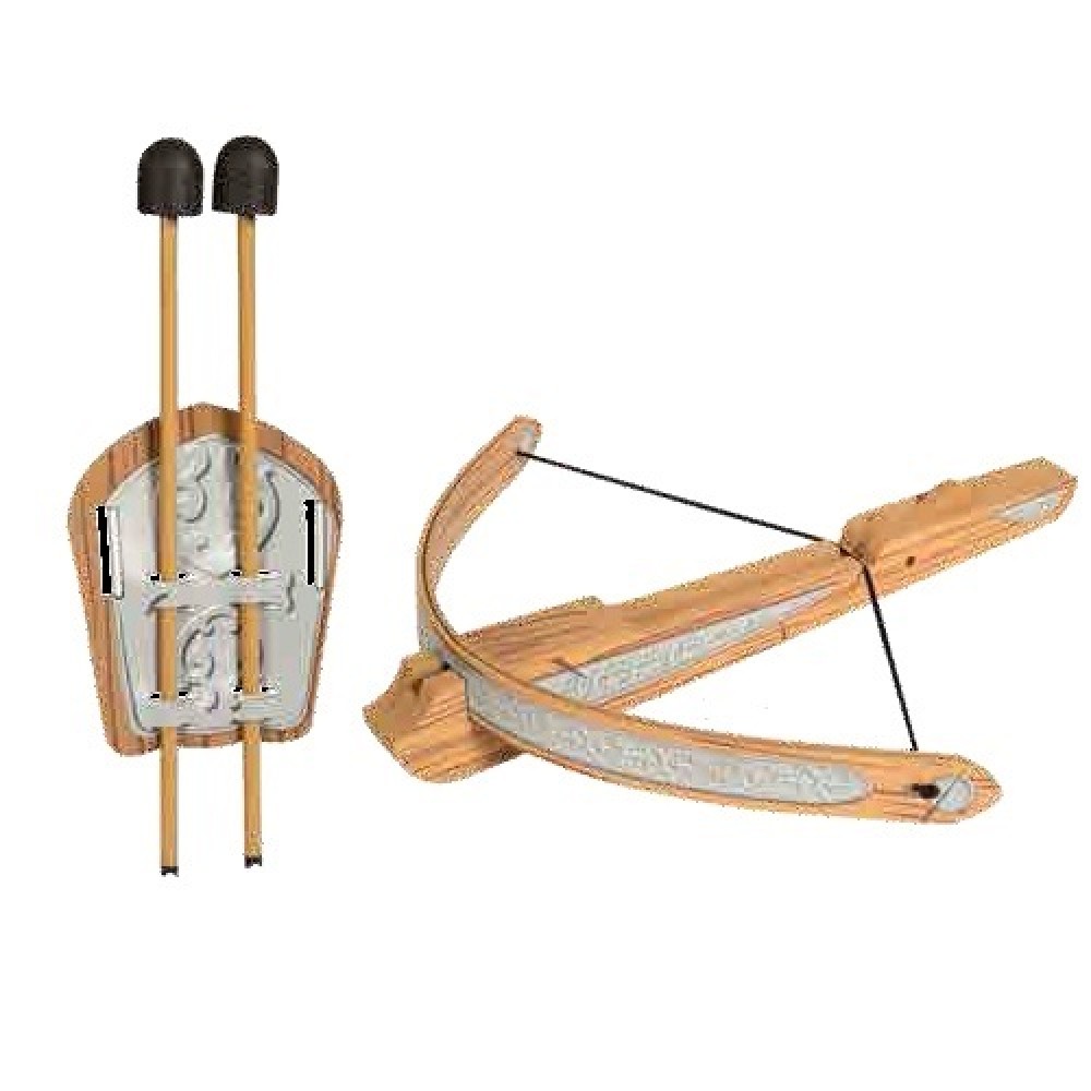 Foam crossbow 50x47x7 cm Comes with 2 arrows and quiver.