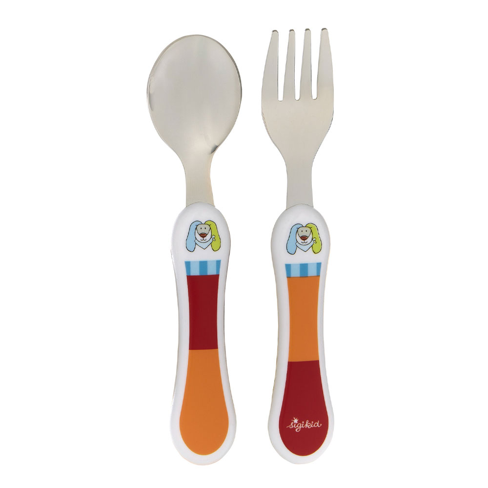 Sigikid Cutlery set fork & spoon, rabbit Ringel Dingel