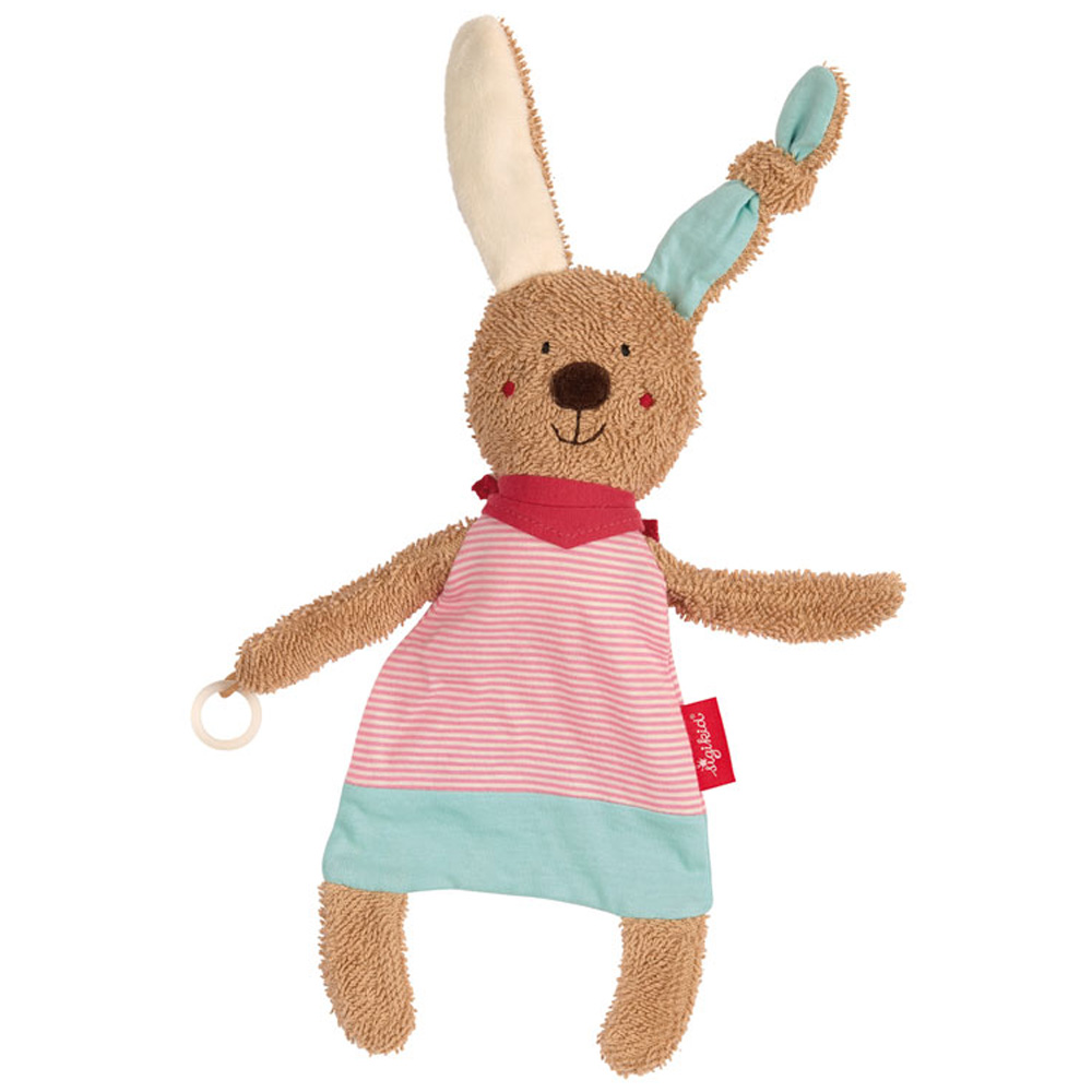 Sigikid Comforter with dummy holder rabbit pink