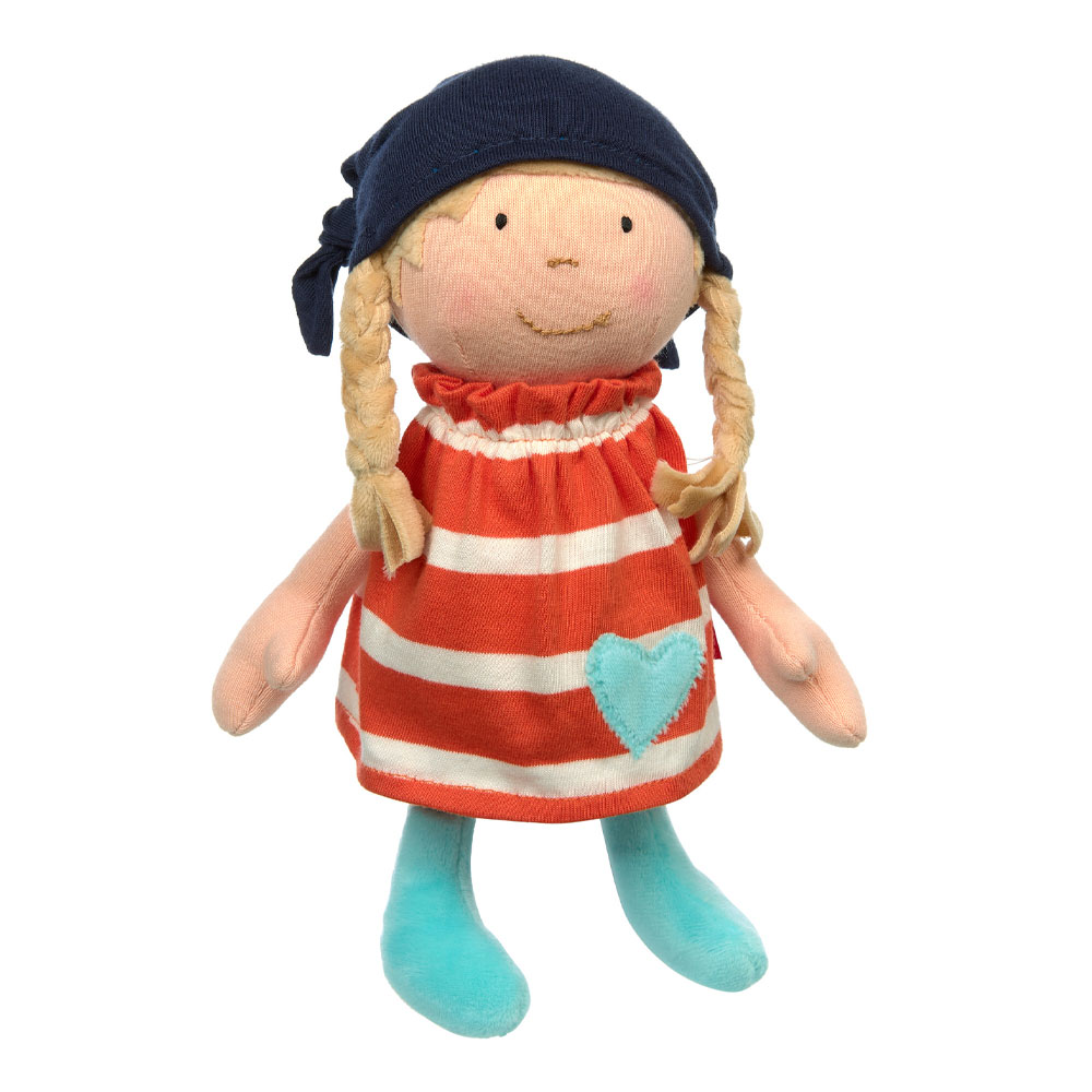Sigikid Doll with dress orange, Softdolls