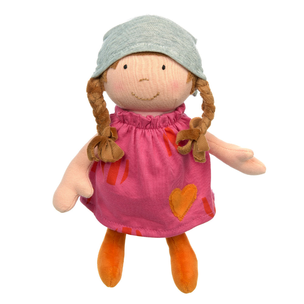 Sigikid Doll with dress pink, Softdolls