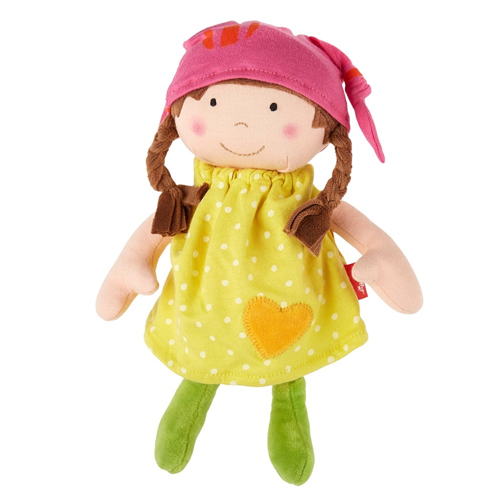 Sigikid Doll with dress yellow, Softdolls