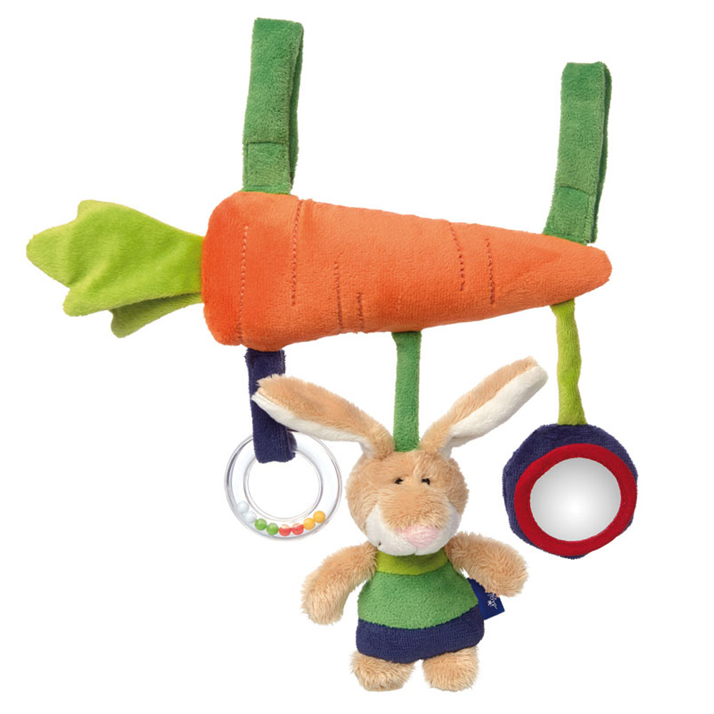 Sigikid Textile clip rabbit, Blue Collection