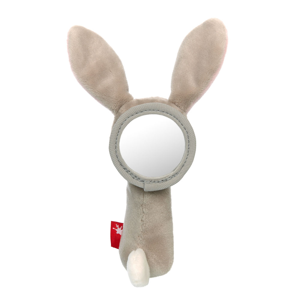 Sigikid Grasp toy rabbit/mirror, Red Stars