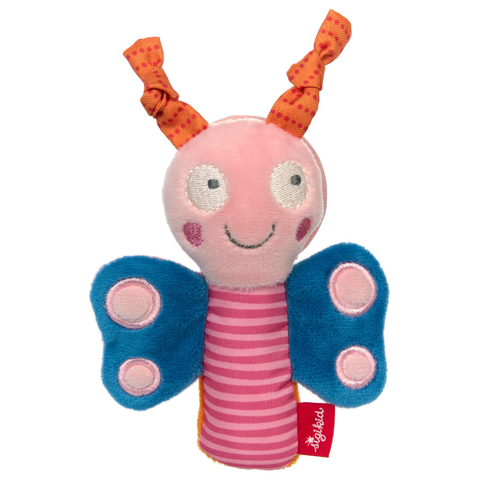 Sigikid Grasp toy butterfly/mirror, Red Stars