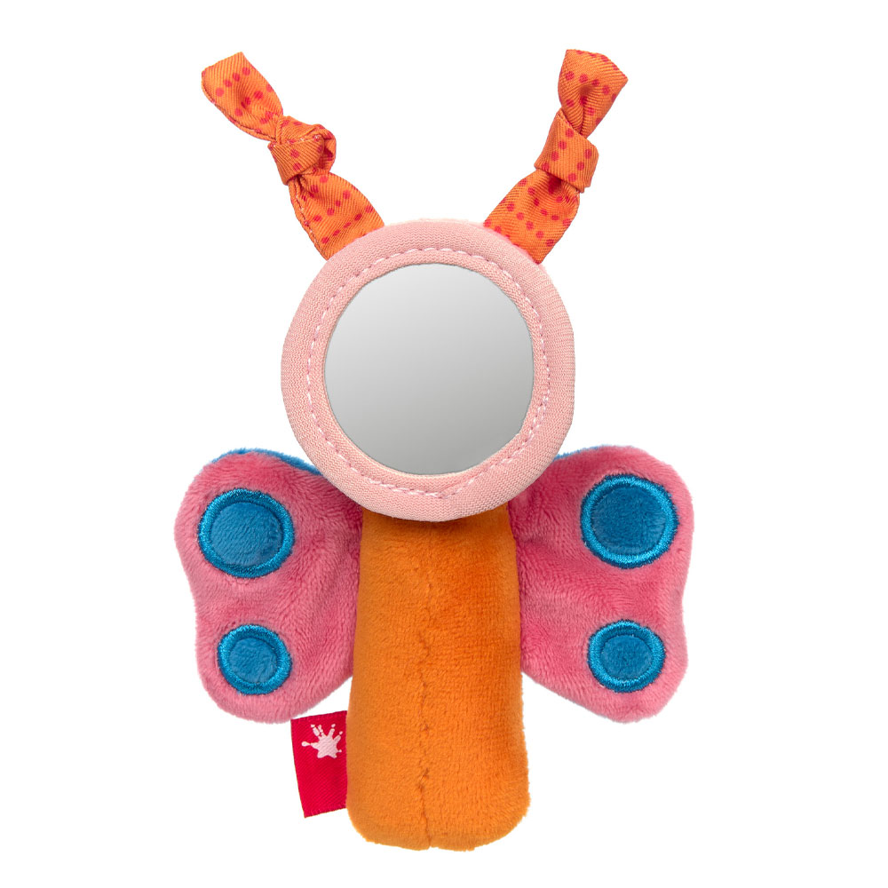 Sigikid Grasp toy butterfly/mirror, Red Stars