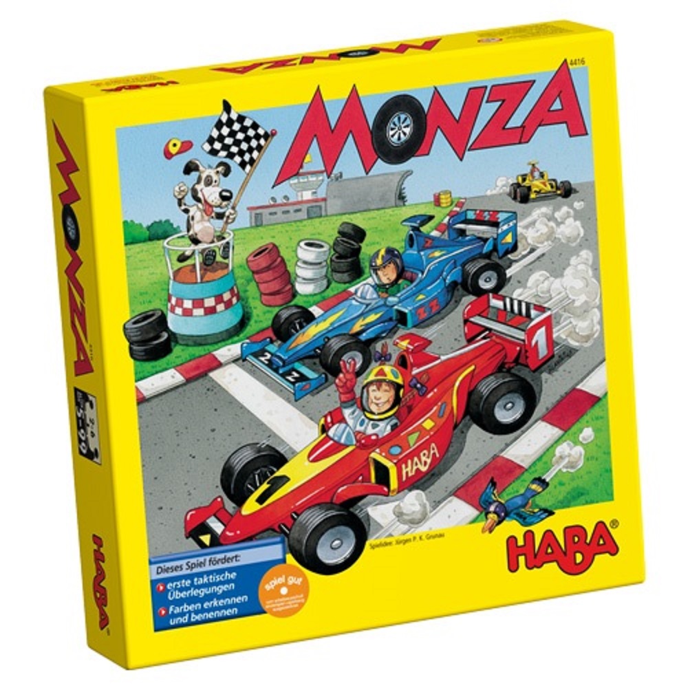 Haba board game in Greek-English-German language 'Monza'