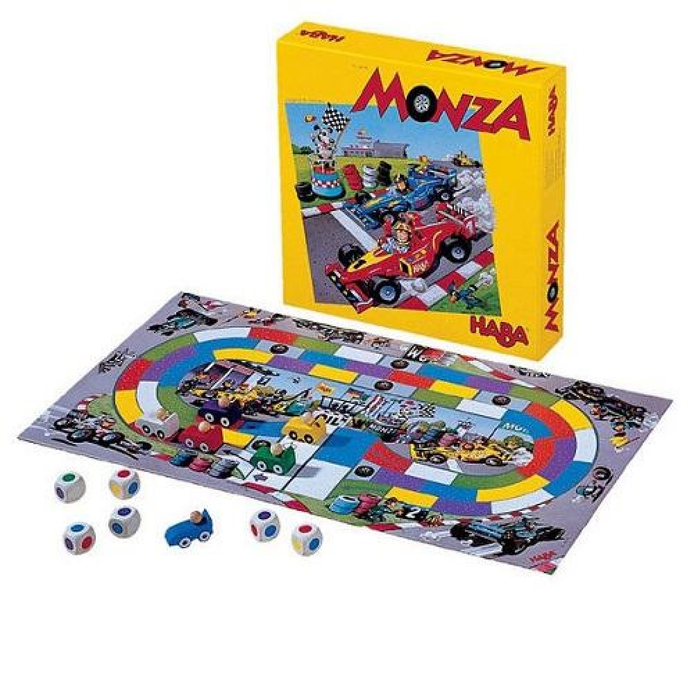 Haba board game in Greek-English-German language 'Monza'