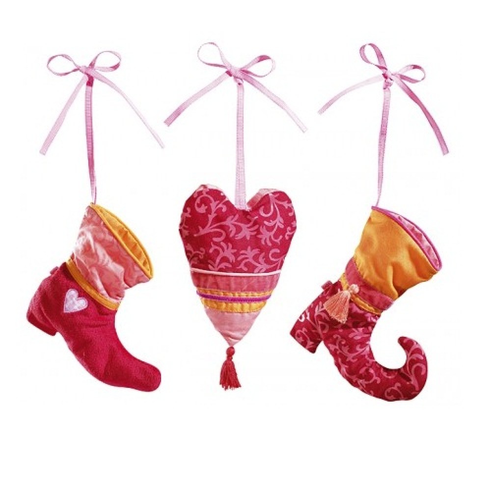Fabric pendants Frolicking Angels
