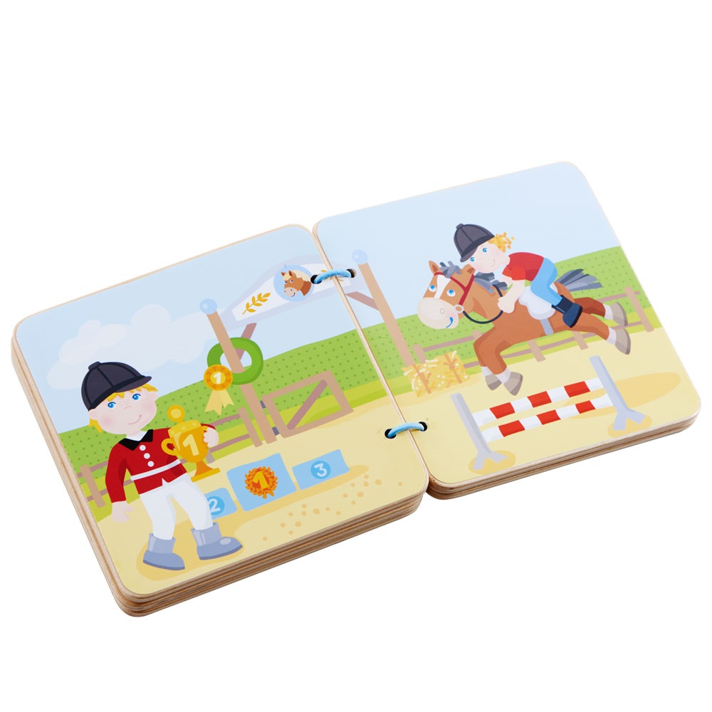 Haba Wooden Baby book Pony farm