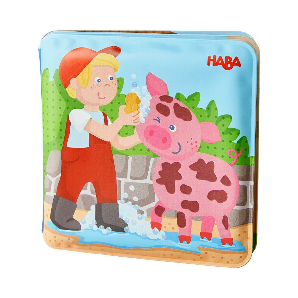 Haba Bath book Farm Animal Wash Day