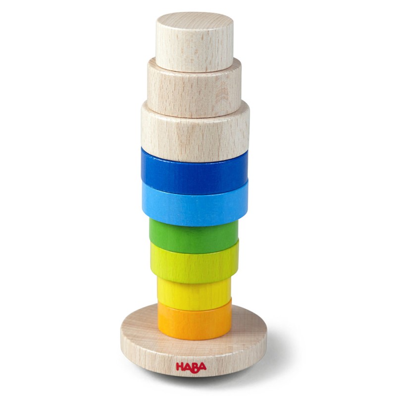 Haba παιχνίδι στοίβαξης με 10 ξύλινα τουβλάκια Πύργος ισορροπίας