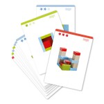 Haba 3D Ξύλινο παιχνίδι αντιγραφής με 16 τουβλάκια και 10 κάρτες σχεδίων 4 επί 4