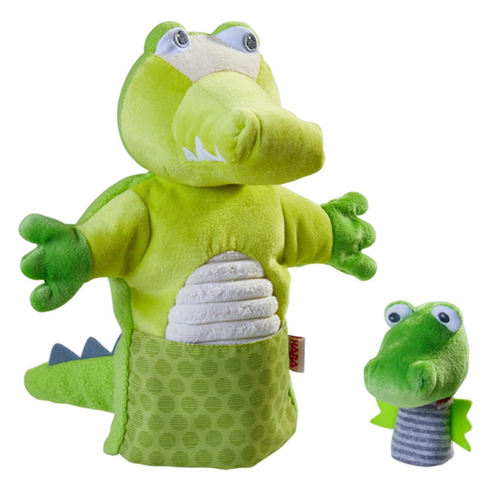 Haba Puppet Crocodile with Hatchling