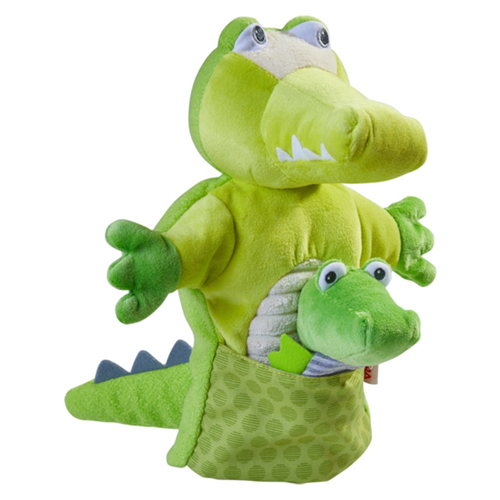 Haba Puppet Crocodile with Hatchling