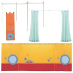 Matti Canopy Bed Conversion Kit Fabric trim red