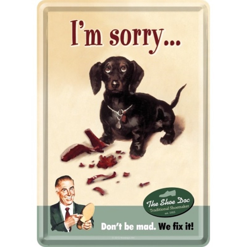 Nostalgic Μεταλλική κάρτα σε φάκελο 'Im Sorry'