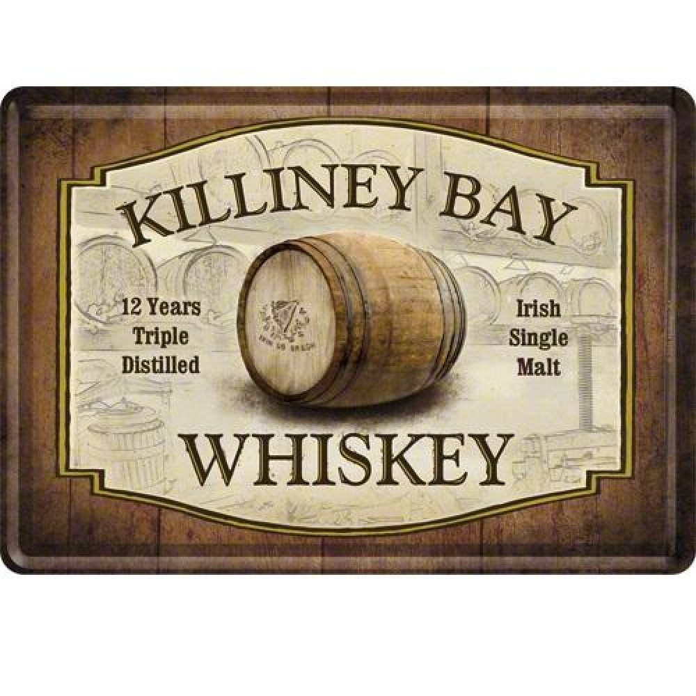 Nostalgic Μεταλλική κάρτα σε φάκελο. Killiney Bay Whiskey