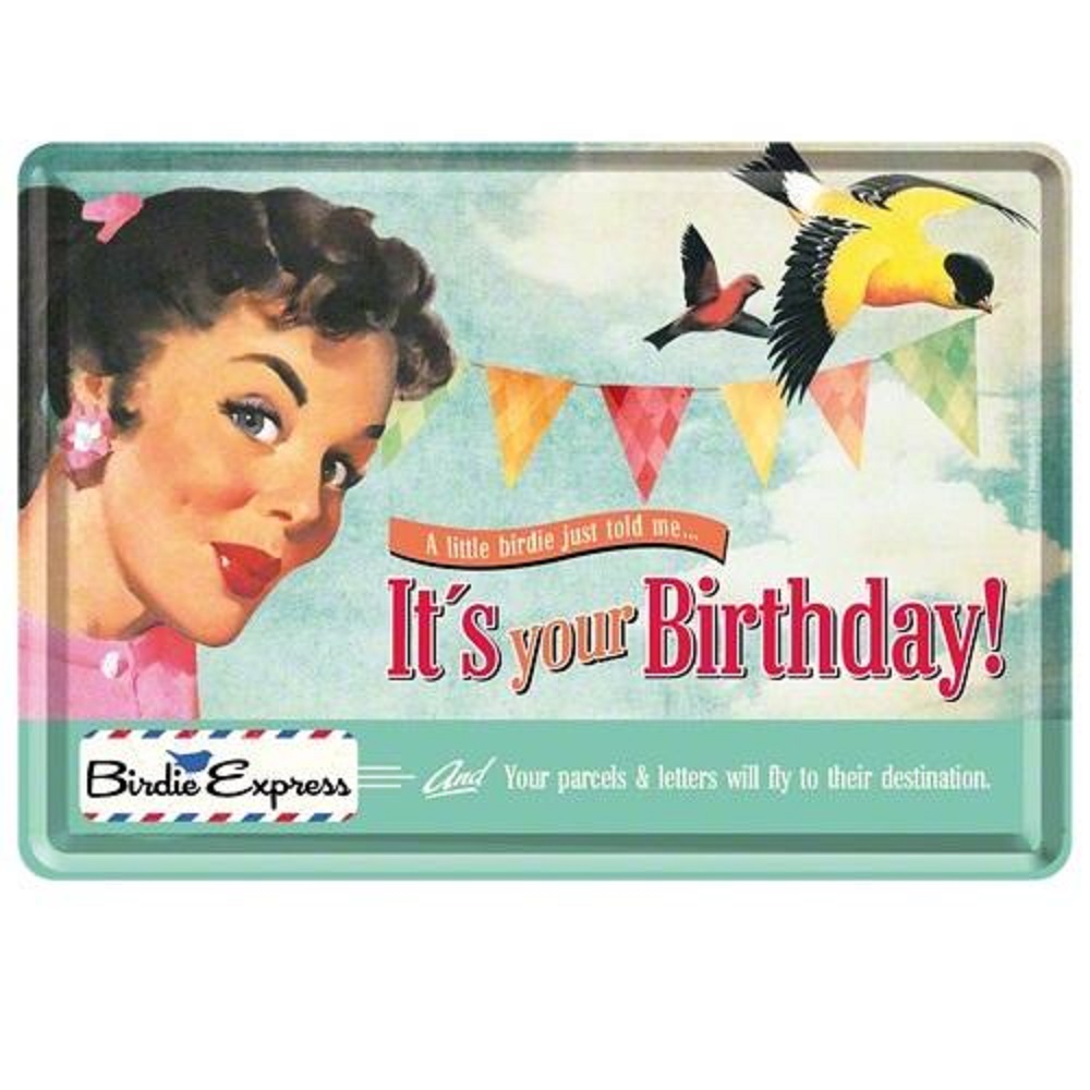 Nostalgic Μεταλλική κάρτα σε φάκελο Its Your Birthday!