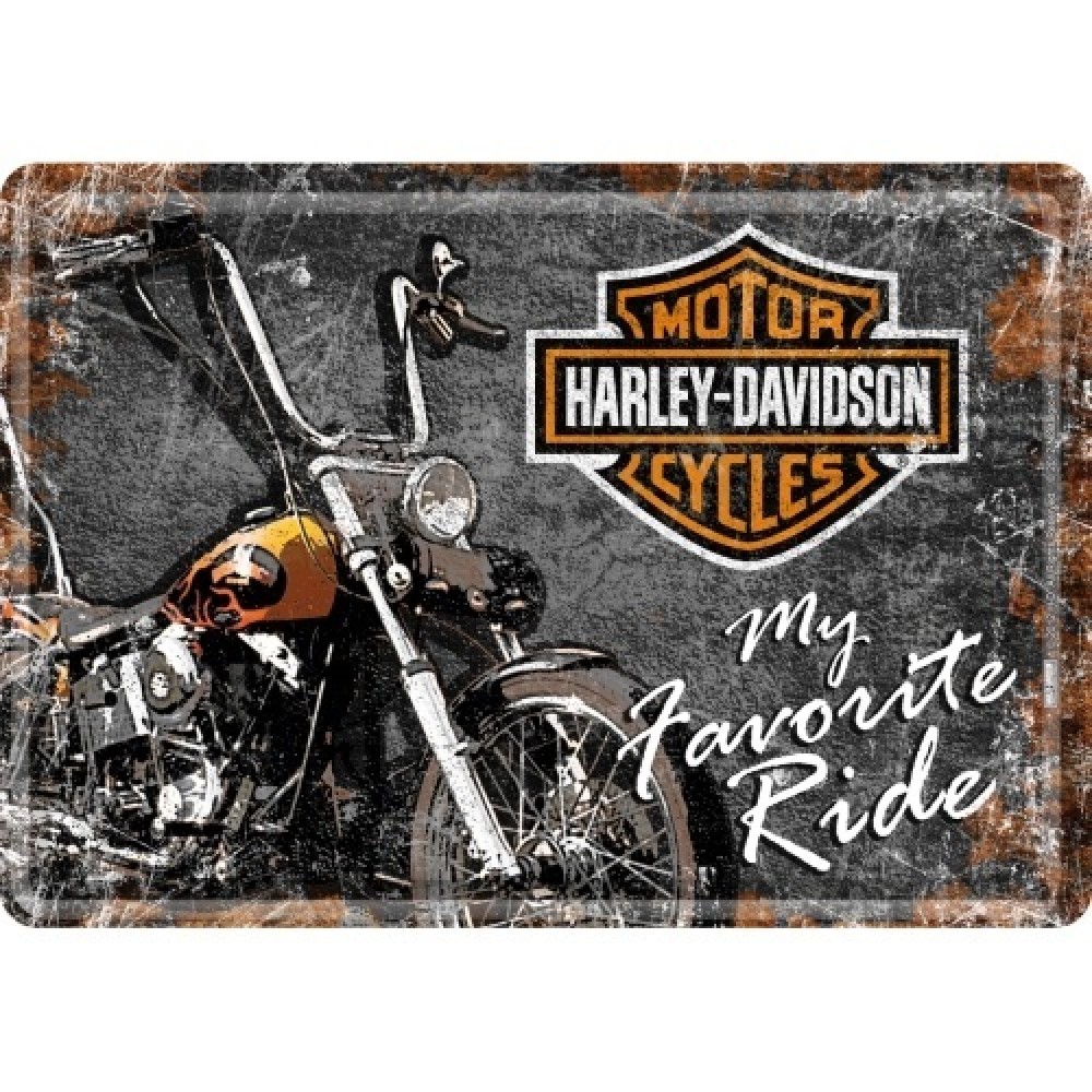 Nostalgic Μεταλλική κάρτα σε φάκελο. Harley-Davidson Favourite Ride