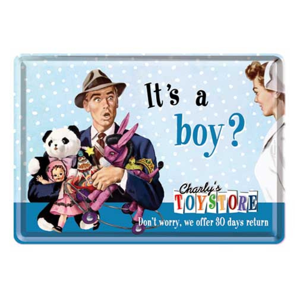 Nostalgic Μεταλλική κάρτα σε φάκελο Its a Boy?