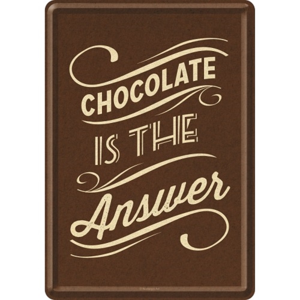 Nostalgic Μεταλλική κάρτα σε φάκελο "Word Up Chocolate is the Answer"