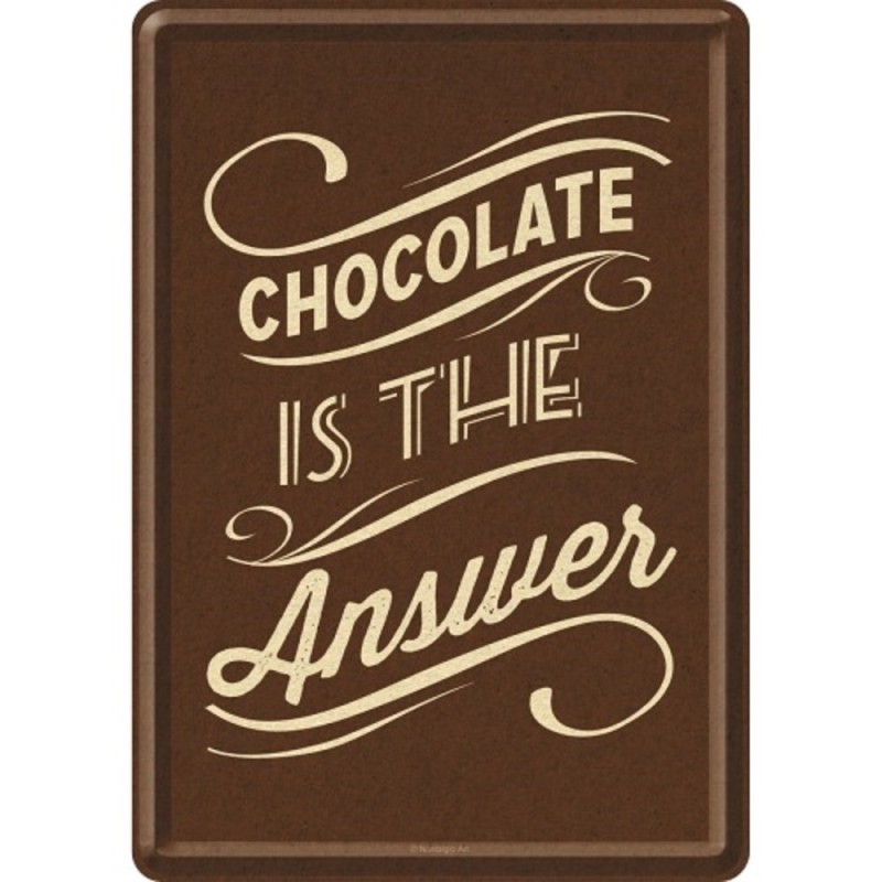 Nostalgic Μεταλλική κάρτα σε φάκελο 'Word Up Chocolate is the Answer'